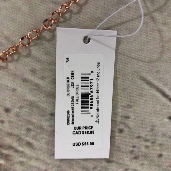 Kate Spade Full Circle Necklace NWT Cubic Zirconia - Picture 3 of 9